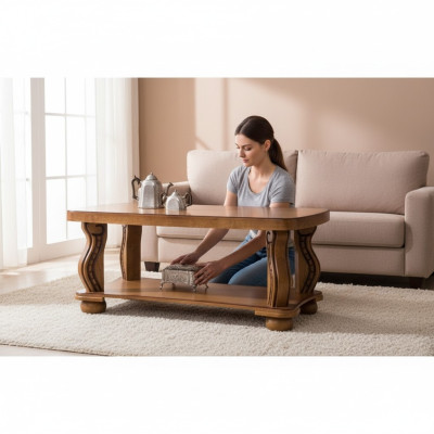 Handarbeit Echt Holz Couchtisch Sofa Beistell Tische Klassisch Wohnzimmer Tisch