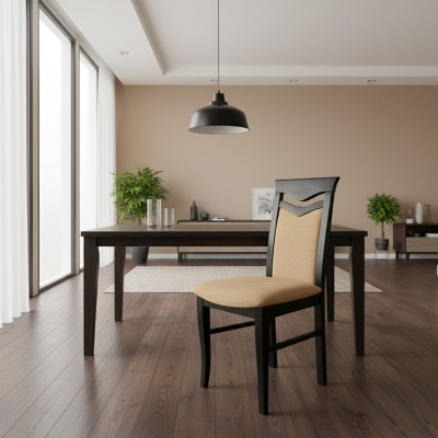 Design Set 8x Sessel Stuhl Holz Textil Polster Stühle Gastro Esszimmer Stoff