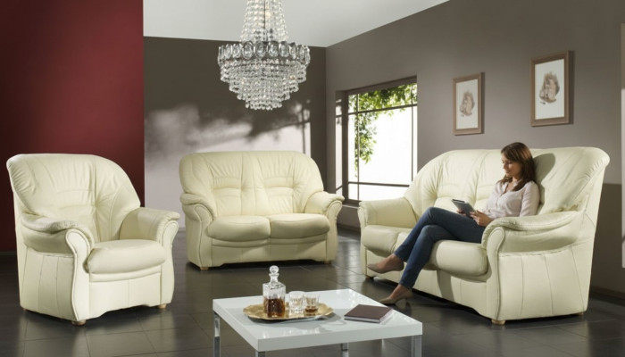 Design Relax Sofas Couch Polster Dreisitzer Couchen Kunstleder Sofa