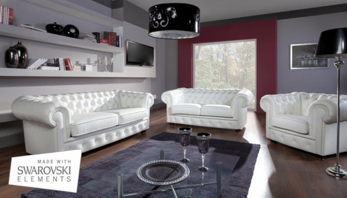 Sofa 3 Sitzer Chesterfield Design Relax Sofas Polster Moderne Couchen