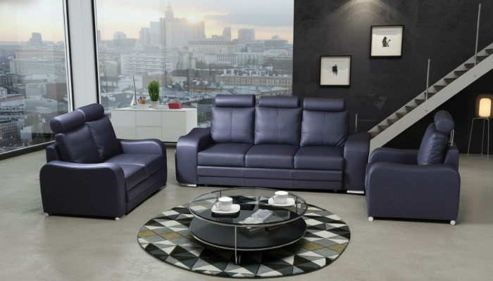 Sofagarnitur 3+2+1 Sitzer Set Design Sofas Polster Couchen Leder Relax