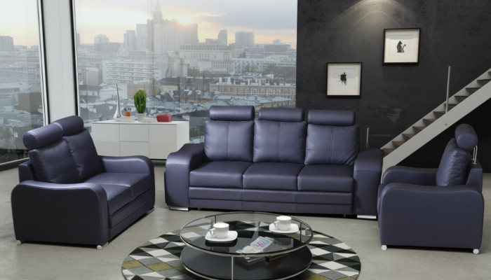 Sofagarnitur 3+1+1 Sitzer Set Design Sofa Polster Couchen Leder Couch