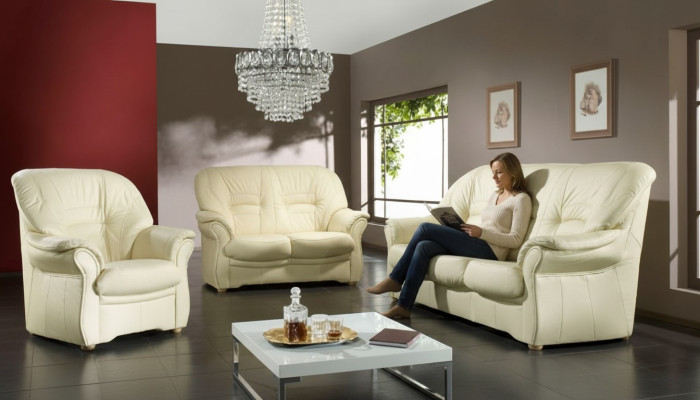 Sofa 3 Sitzer Design Sofas Polster Couchen Leder Relax Deko Moderne Sitz