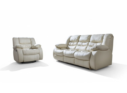Multifunktions Couch Sofagarnitur Ledersofa 3+1+1 Relax Kino Sofa Set Polster