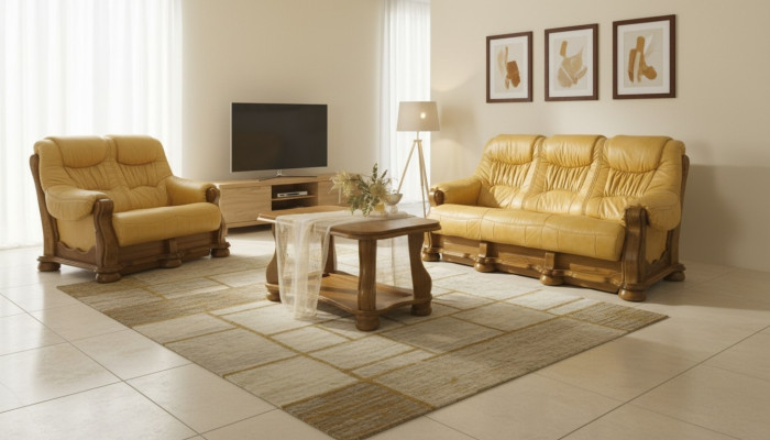 Sofagarnitur 3+2+2 Sitzer Klassischer Wohnlandschaft Couchen Sofas Polster Neu