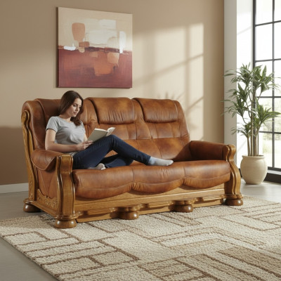 Sofa 3 Sitzer Sitz Klassischer Wohnlandschaft Sofas Couchen Polster
