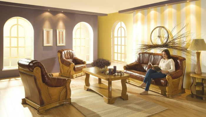 Sofagarnitur 3+2 Sitzer Klassischer Wohnlandschaft Sofas Couchen Polster Neu
