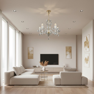 Kron Leuchter Lampe Lampen Kristall Leuchten Leuchte Decken Bohemia  Beleuchtung