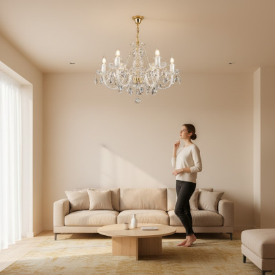 Kron Kronleuchter Lampe Abdeckung Klassische Kristall Leuchten Beleuchtung