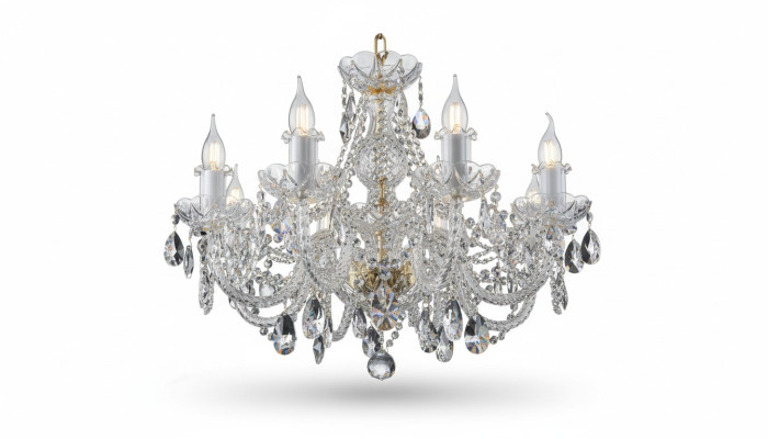 Kron Leuchter Lampe Lampen Kristall Leuchten Beleuchtung Bohemia Leuchte Decken