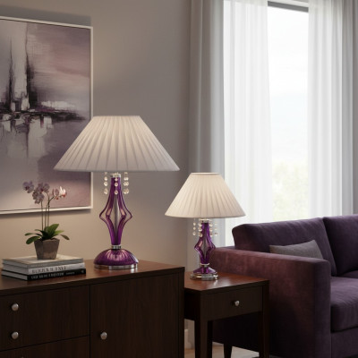 Kristalllampe Bürolampe Tisch Elite Bohemia Fuß Nachttisch Neu