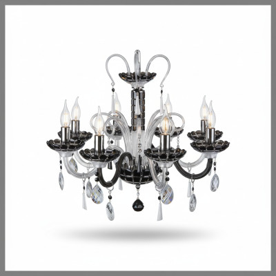 Kronleuchter Bohemia Decken Leuchte Schwarze Kristall Lampe Lampen Leuchten Neu