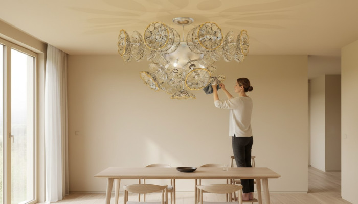 Decken Lampe Hänge Pendel Leuchte Luster Kronleuchter Elite Bohemia Flower Neu