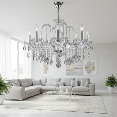 Kronleuchter Lampe Lampen Kristall Lichter Bohemia Deckel Kronleuchter
