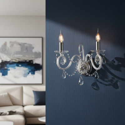 Elite Bohemia Wandleuchte Lüsterstil Wandlampe Lampenwelt Wandkronleuchter Neu