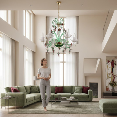 Kristall Kronleuchter Luster Hängeleuchte Leuchte Bohemia Lampe Deckenleuchte