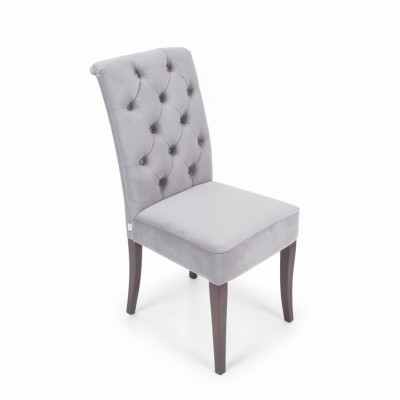 Graue Chesterfield Stuhlgruppe Designer Sitzmöbel Set x4-er Stuhl-Set