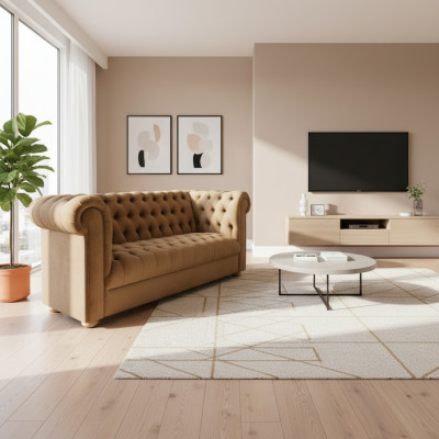 Dreisitzer Couch Polster Chesterfield Sofa Design Leder Sofas Couchen
