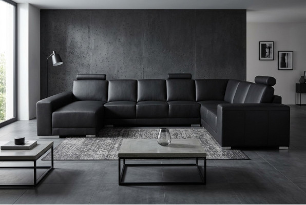Eck Sofa Polster Eck Sofas Wohn Zimmer Landschaft Designer Couchen Textil + USB