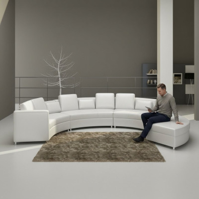 Ledersofa Couch Wohnlandschaft Ecksofa Eck Garnitur Design Modern Sofa USB A1102