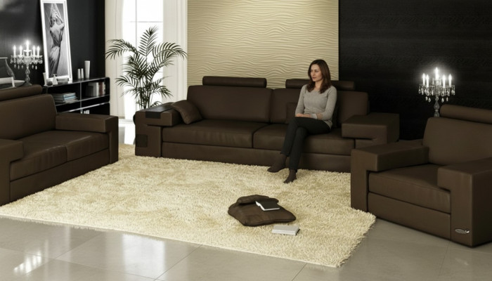 Ecksofa U Form Sofa Couch Design Couchen Polster Textil Modern Eck