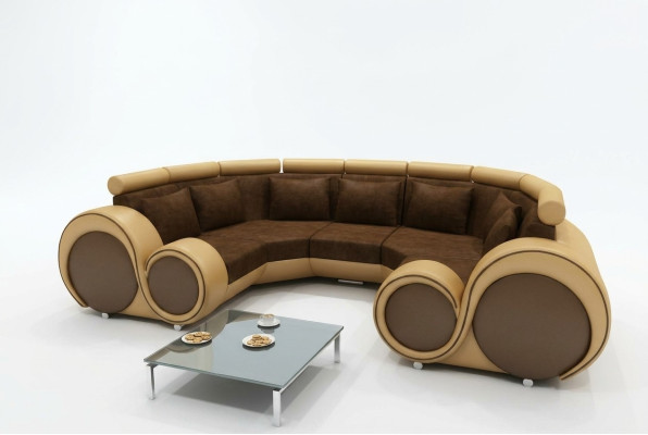 Wohnlandschaft Designer Sofa Textil Couch + USB Mikrofaser Polstergarnitur XXL