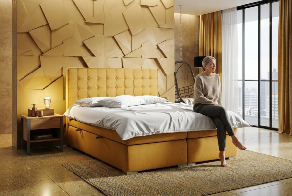 Boxspring Bett Hotel Doppel 160x200 cm Luxus Betten Polster Bettkasten Funktion