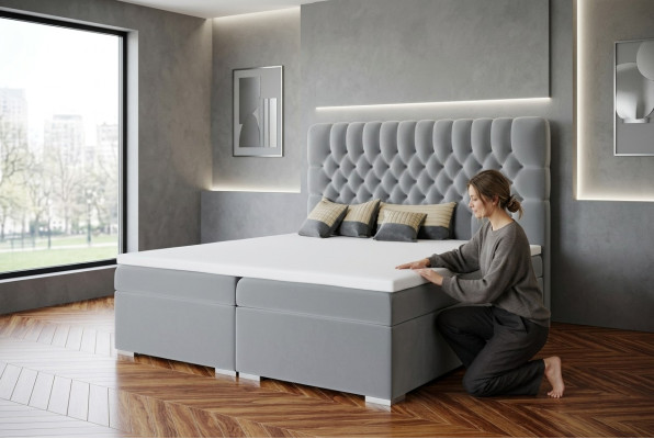 Boxspring Bett Hotel Doppel Chesterfield Luxus Betten Polster Kasten Funktion