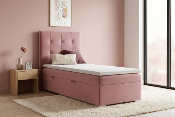 Luxus Boxspring Bett Betten Hotel Polster Bettkasten Funktion 90x200cm