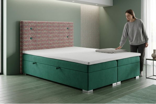 Boxspring Bett Funktion Hotel Doppel Komplett Set Topper Matratze Betten Kasten