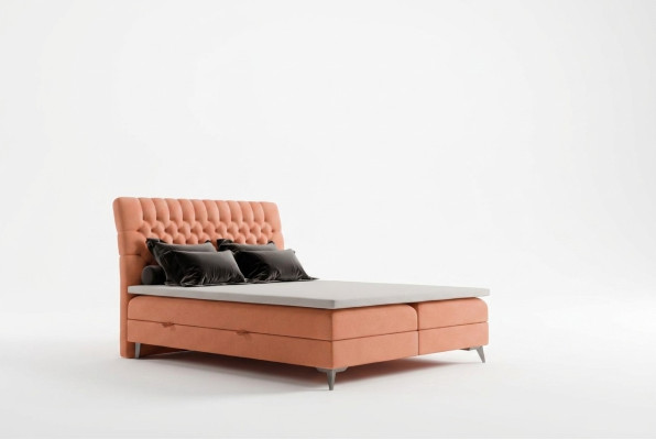 Chesterfield Boxspring Bett Doppel Design Betten Polster Kasten Funktion Hotel