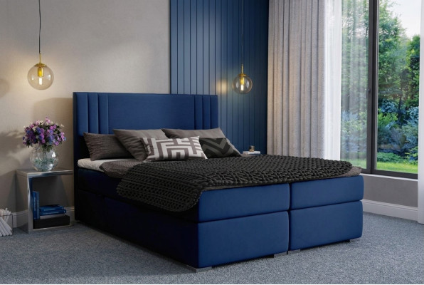 Moderne Boxspring Betten Hotel Doppel Luxus Bett Polster Kasten Funktion Stoff