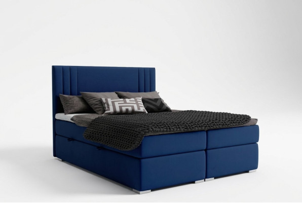 Moderne Boxspring Betten Hotel Doppel Luxus Bett Polster Kasten Funktion Stoff