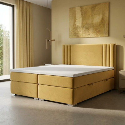 Boxspring Bett Doppel Komplett Set Matratze Topper Betten Funktion Kasten Hotel