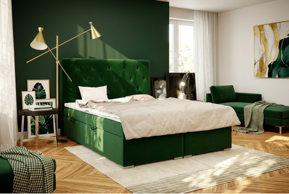 Chesterfield Boxspring Bett Hotel Doppel Komplett Set Matratze Topper Betten Neu