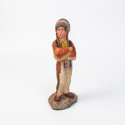 Indianer Figur Statue Ureinwohner USA Garten Deko Skulptur Figuren Statuen 90cm