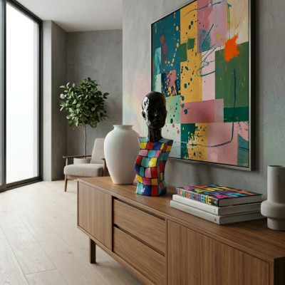 Abstrakte Skulptur Frauen Büste 70er Stil Statuen Skulpturen Figuren Wohnzimmer