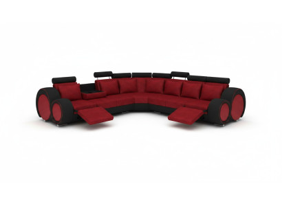 Textil Sofa USB Designer Sofas Couch Eckgarnitur Eckcouch Polster Wohnlandschaft