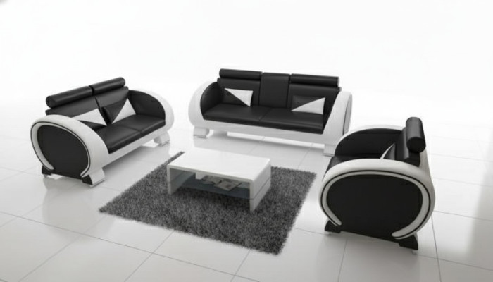 LEDERSOFA 3+1 COUCH POLSTERGARNITUR POLSTER SOFA LEDERSOFA DESIGNERSOFA mit USB