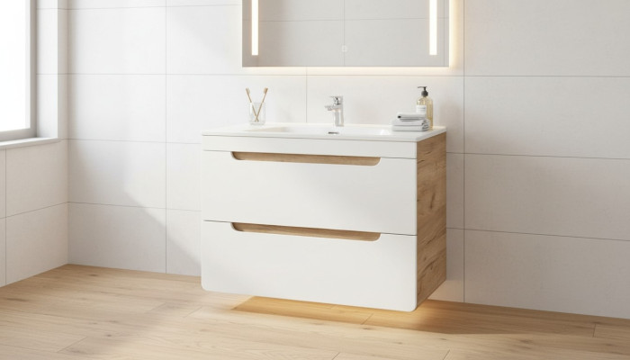 Waschbecken 60cm Waschbeckenunterschrank Badezimmerschrank