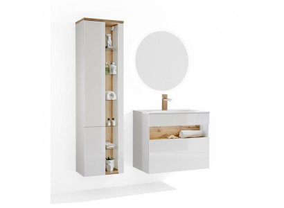 Design Badezimmer Möbel Bad 3 tlg. Set Garnitur Schrank Waschbecken