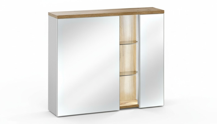 Spiegelschrank Wandschrank Badezimmerschrank mit Spiegel 80 cm LED