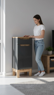 Badezimmer Hochschrank Regal Badschrank Badmöbel Dekorative Regale Bad