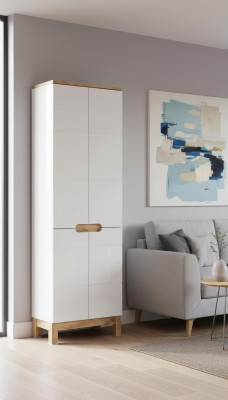 Badschrank Hochschrank Schrank Aufbewahrung Badezimmer Weiß Bad