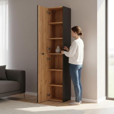 Badschrank Badezimmer Hochschrank Regal Badmöbel Dekorative Regale Bad