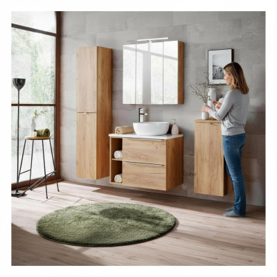 Design Badezimmer Möbel Bad 5 tlg. Set Garnitur Schrank Deko Waschbecken
