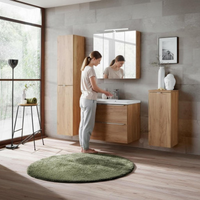 Design Badezimmer Möbel Bad 4 tlg. Set Garnitur Schrank Deko Waschbecken