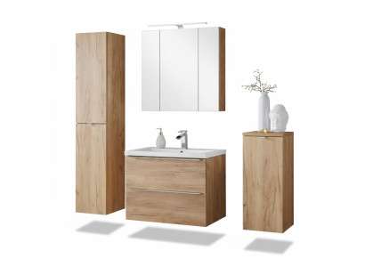 Design Badezimmer Möbel Bad 4 tlg. Set Garnitur Schrank Deko Waschbecken