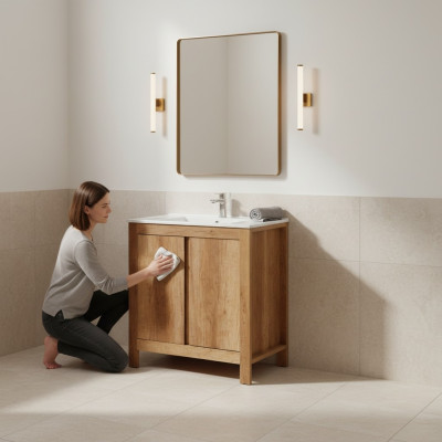 Badmöbel Set 80cm Waschbecken mit Unterschrank Dekorative Modern Waschtisch