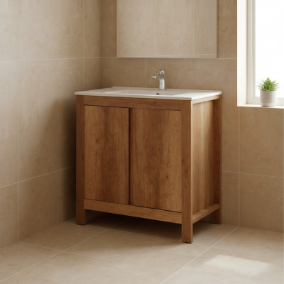 Badmöbel Set 80cm Waschbecken mit Unterschrank Dekorative Modern Waschtisch